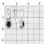 Серьги из серебра 925 пробы 33110222ДГр — Красная Пресня Серьги из серебра 925 пробы 33110222ДГр — Красная Пресня
