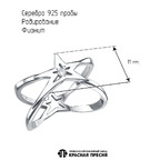 Кольцо из серебра 925 пробы 23816412Д — Красная Пресня Кольцо из серебра 925 пробы 23816412Д — Красная Пресня