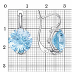 Серьги из серебра 925 пробы 3382205Д3 — Красная Пресня Серьги из серебра 925 пробы 3382205Д3 — Красная Пресня