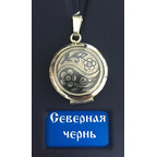 Серебряный медальон Круглый 10130008А05