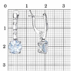 Серьги из серебра 925 пробы 33110424ДТг — Красная Пресня Серьги из серебра 925 пробы 33110424ДТг — Красная Пресня