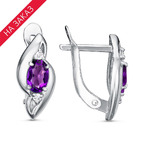 Серьги из серебра 925 пробы 33114298ДАм — Красная Пресня Серьги из серебра 925 пробы 33114298ДАм — Красная Пресня