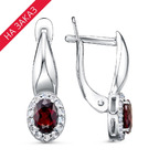 Серьги из серебра 925 пробы 33110222ДГр — Красная Пресня Серьги из серебра 925 пробы 33110222ДГр — Красная Пресня