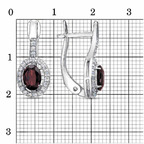 Серьги из серебра 925 пробы 33111188ДГр — Красная Пресня Серьги из серебра 925 пробы 33111188ДГр — Красная Пресня