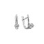 Серебряные серьги с резным узором и кристаллом SWAROVSKI 1020685