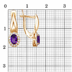 Серьги из серебра 925 пробы 33110223ДАм — Красная Пресня