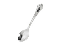 Серебряная ложка чайная с короной Рельефный рисунок 925 пробы