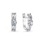 Серебряные резные серьги с кристаллом SWAROVSKI 912020060