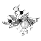 Серебряная брошь 138134
