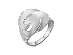 Серебряное кольцо с декоративными завитками