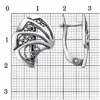 Серьги из серебра 925 пробы 33015120 — Красная Пресня