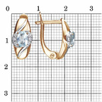 Серьги из серебра 925 пробы 33111403ДТг — Красная Пресня