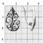 Серьги из серебра 925 пробы 33015214 — Красная Пресня