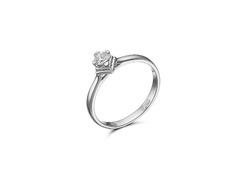 Серебряное кольцо с кристаллом SWAROVSKI