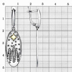 Серьги из серебра 925 пробы 33015502-1 — Красная Пресня