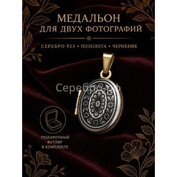 Овальный медальон с позолотой