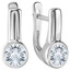 Серебряные серьги с кристаллом  SWAROVSKI артикул 912020009