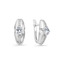 Серебряные резные серьги с кристаллами SWAROVSKI 912020054
