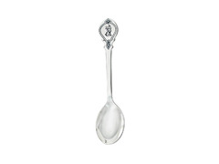 Серебряная чайная ложка с изображением пёсика на ручке